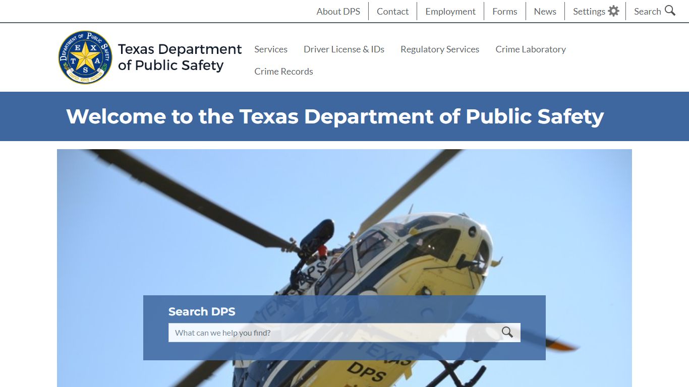 Section Details - DPSnet Internet Forms - Texas Department of Public Safety